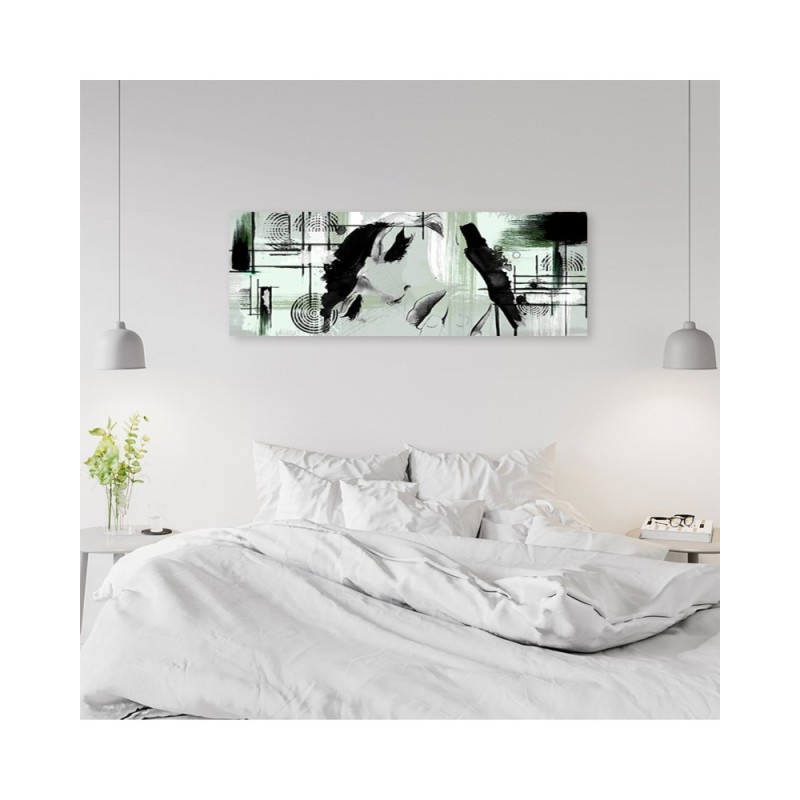 Leinwandbild - Grüne Frau abstrakt | Feeby