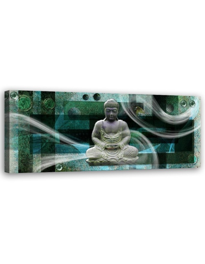 Leinwandbild - Buddha-Statue abstrakt | Feeby