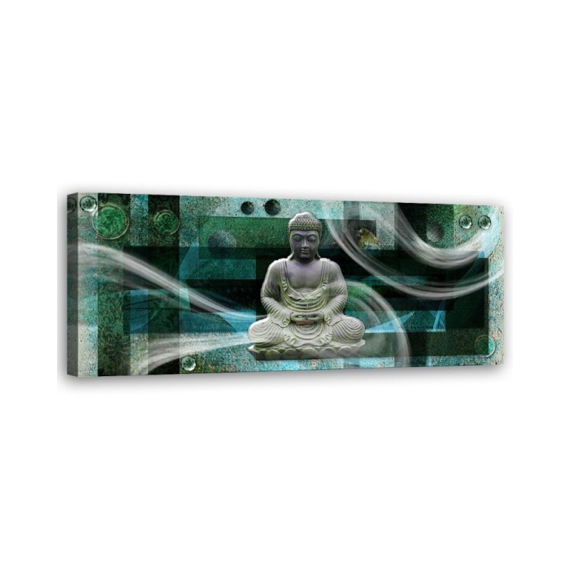 Leinwandbild - Buddha-Statue abstrakt | Feeby