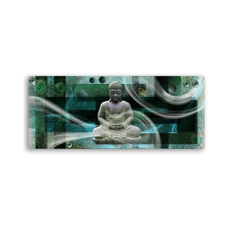 Leinwandbild - Buddha-Statue abstrakt | Feeby