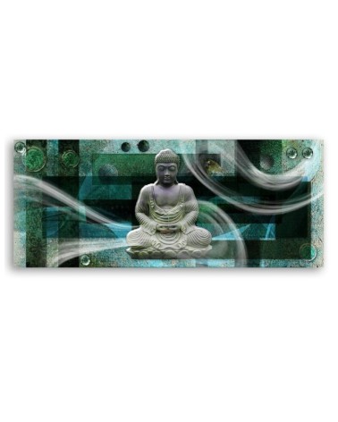 Leinwandbild - Buddha-Statue abstrakt | Feeby