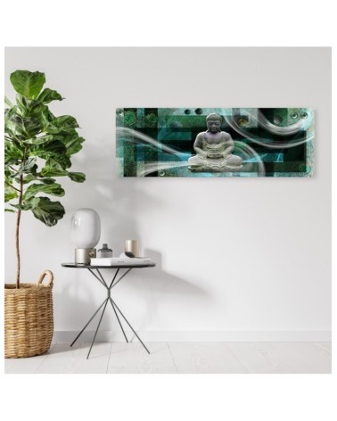 Leinwandbild - Buddha-Statue abstrakt | Feeby