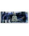 Obraz na ścianę do salonu - Budda na niebieskim tle | Feeby.pl