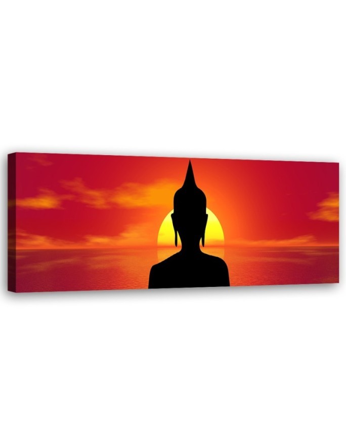 Dekoratives Leinwandbild - Buddha Sonnenuntergang | Feeby