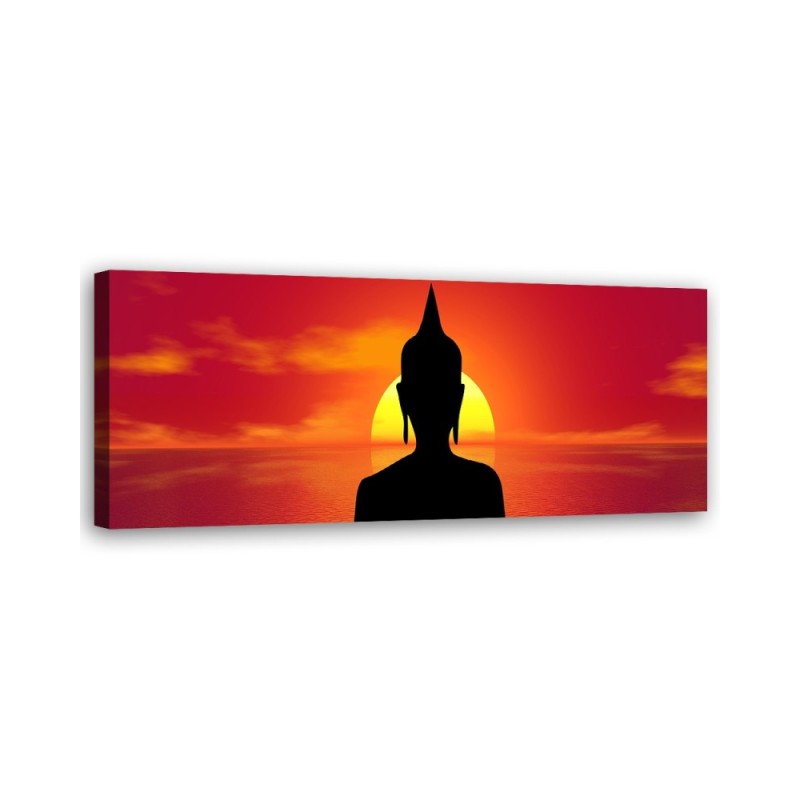 Dekoratives Leinwandbild - Buddha Sonnenuntergang | Feeby