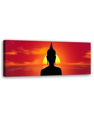 Dekoratives Leinwandbild - Buddha Sonnenuntergang | Feeby