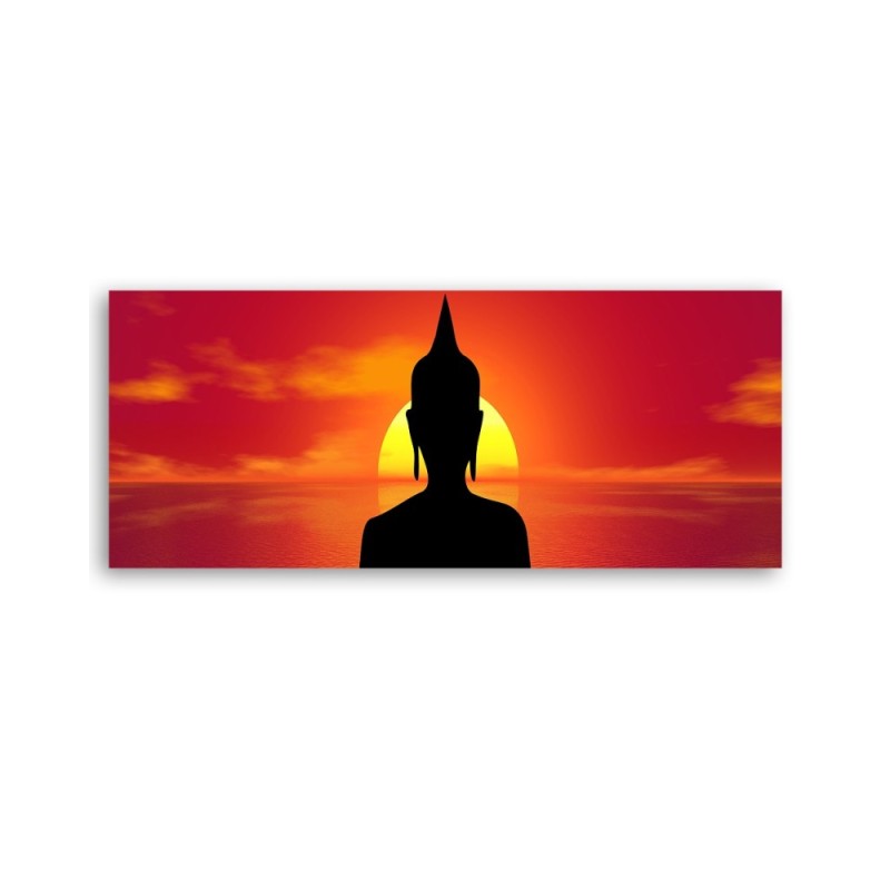 Dekoratives Leinwandbild - Buddha Sonnenuntergang | Feeby