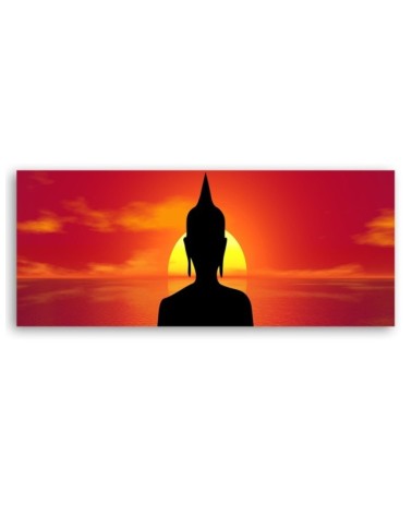 Dekoratives Leinwandbild - Buddha Sonnenuntergang | Feeby