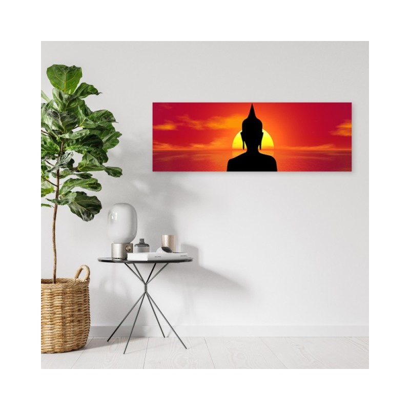 Dekoratives Leinwandbild - Buddha Sonnenuntergang | Feeby