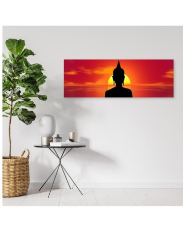 Dekoratives Leinwandbild - Buddha Sonnenuntergang | Feeby
