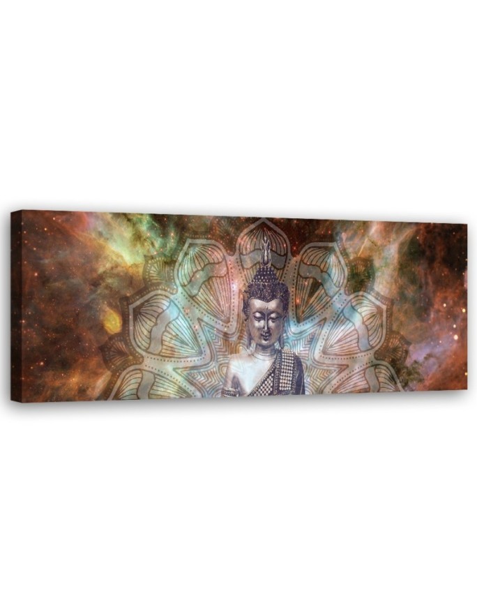Bild auf Leinwand - Abstrakt mit Buddha | Feeby