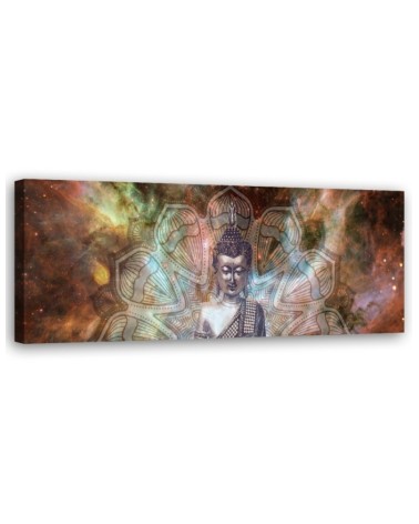 Bild auf Leinwand - Abstrakt mit Buddha | Feeby