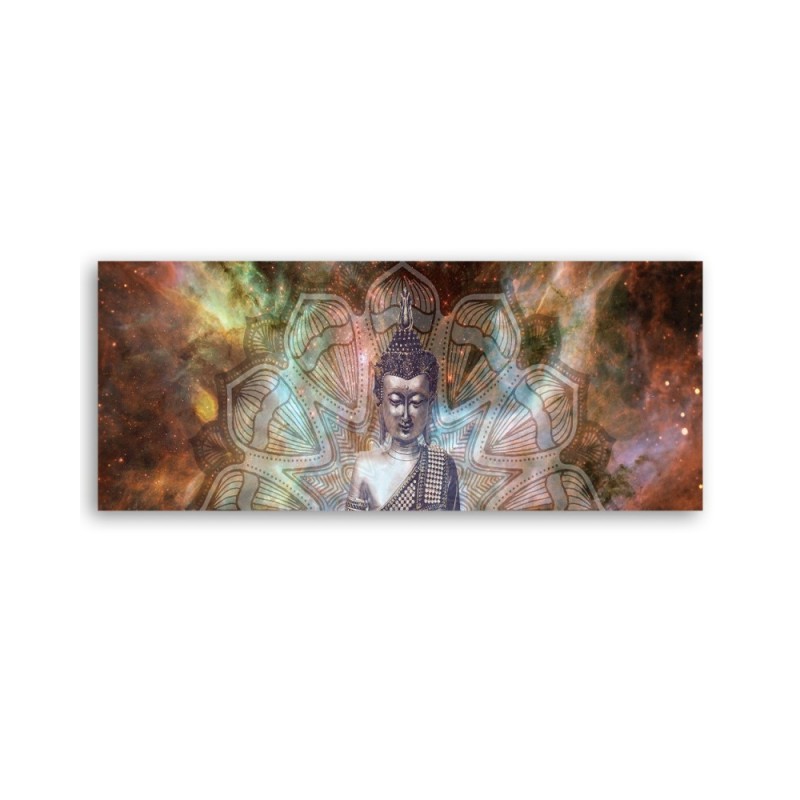 Bild auf Leinwand - Abstrakt mit Buddha | Feeby