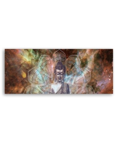 Bild auf Leinwand - Abstrakt mit Buddha | Feeby