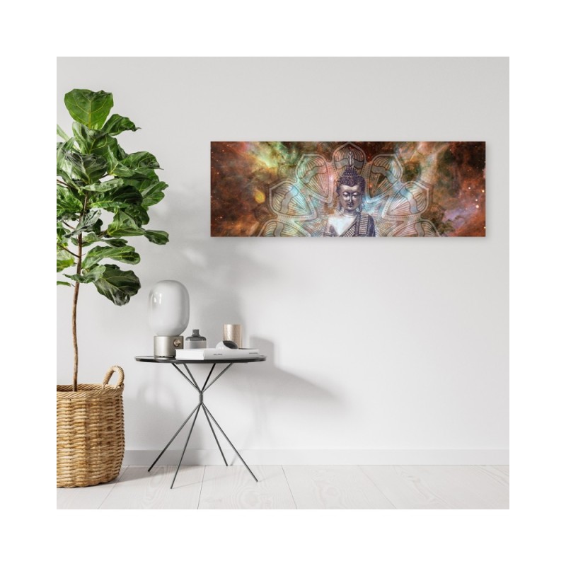 Bild auf Leinwand - Abstrakt mit Buddha | Feeby