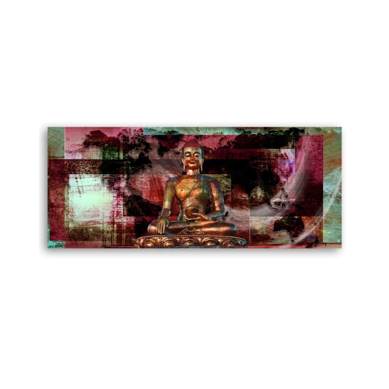 Bild auf Leinwand - Rosa Buddha-Statue | Feeby