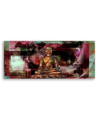 Bild auf Leinwand - Rosa Buddha-Statue | Feeby