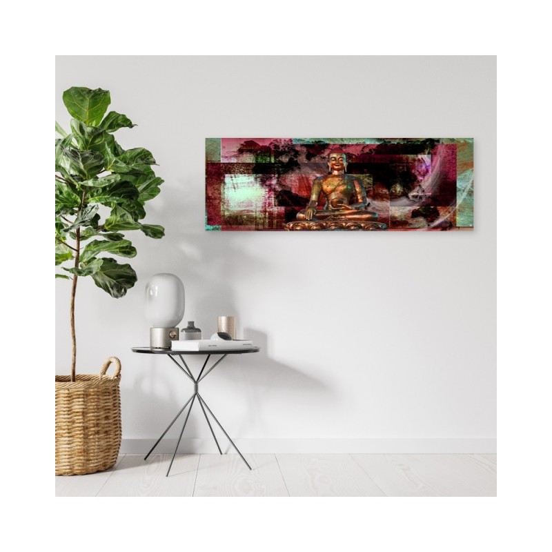 Bild auf Leinwand - Rosa Buddha-Statue | Feeby