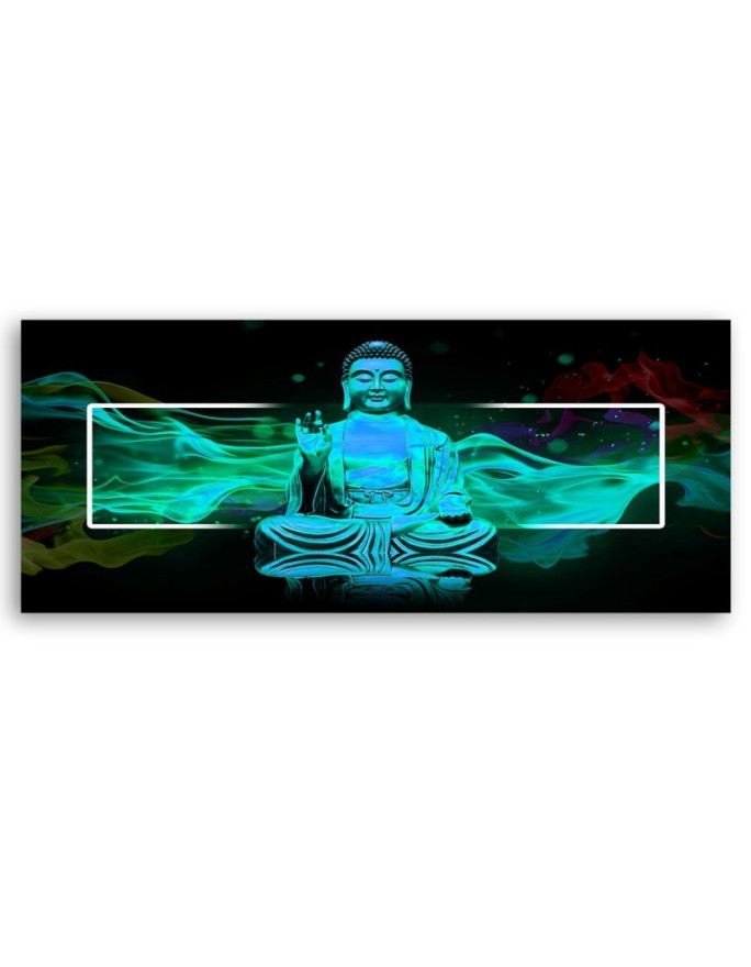 Obraz do sypialni - Turkusowy budda abstrakcja | Feeby.pl