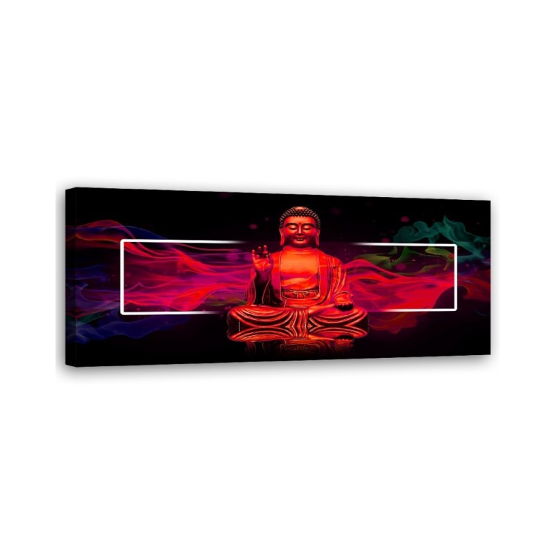 Leinwandbild - Roter Buddha abstrakt | Feeby