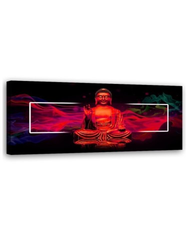 Leinwandbild - Roter Buddha abstrakt | Feeby