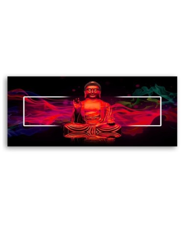Leinwandbild - Roter Buddha abstrakt | Feeby