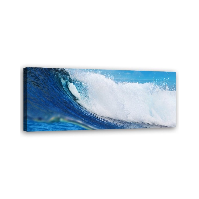 Bild auf Leinwand - Blaue Welle | Feeby