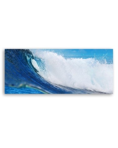 Bild auf Leinwand - Blaue Welle | Feeby