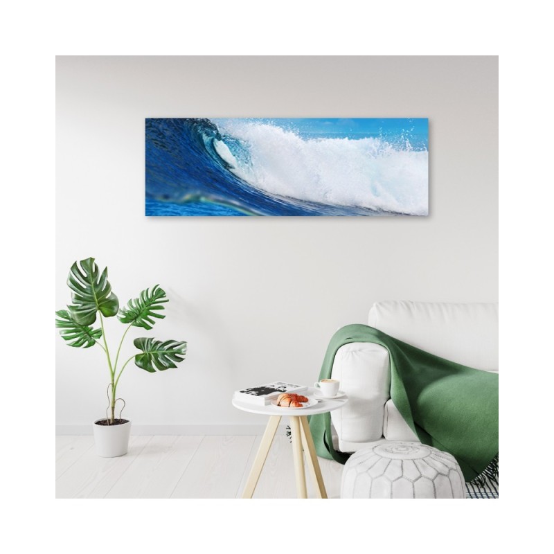 Bild auf Leinwand - Blaue Welle | Feeby
