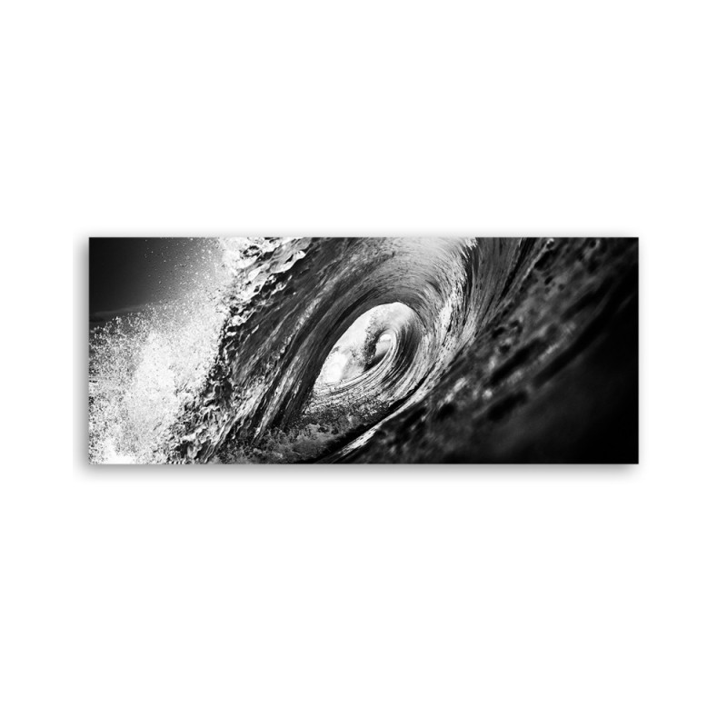 Leinwandbild - Schwarze und weiße Welle | Feeby