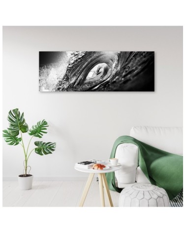 Leinwandbild - Schwarze und weiße Welle | Feeby