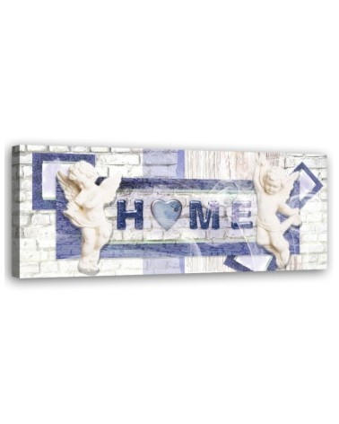 Leinwandbild - Blauer Schriftzug Home | Feeby