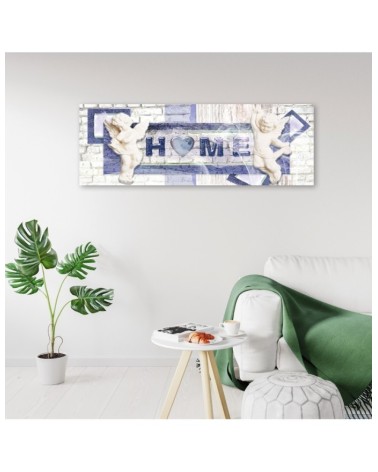 Leinwandbild - Blauer Schriftzug Home | Feeby