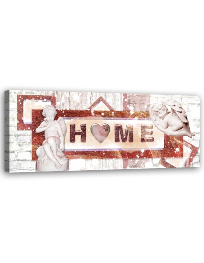 Canvas print - Red Home inscription | FEEBY