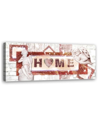 Canvas print - Red Home inscription | FEEBY