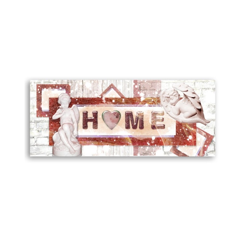 Bild auf Leinwand - Roter Schriftzug Home | Feeby