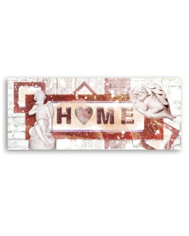 Bild auf Leinwand - Roter Schriftzug Home | Feeby