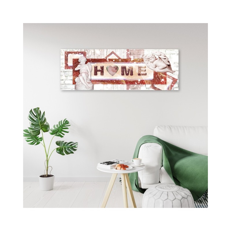 Bild auf Leinwand - Roter Schriftzug Home | Feeby