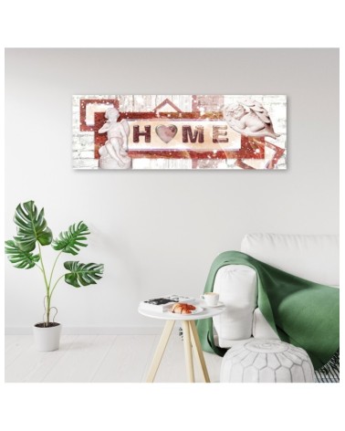 Bild auf Leinwand - Roter Schriftzug Home | Feeby