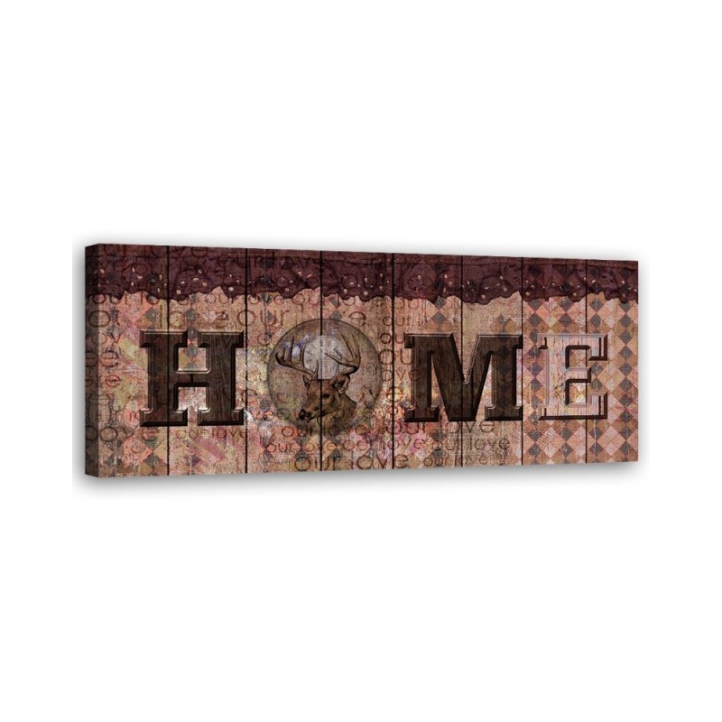 Obraz na płótnie canvas - Napis Home retro | Feeby.pl