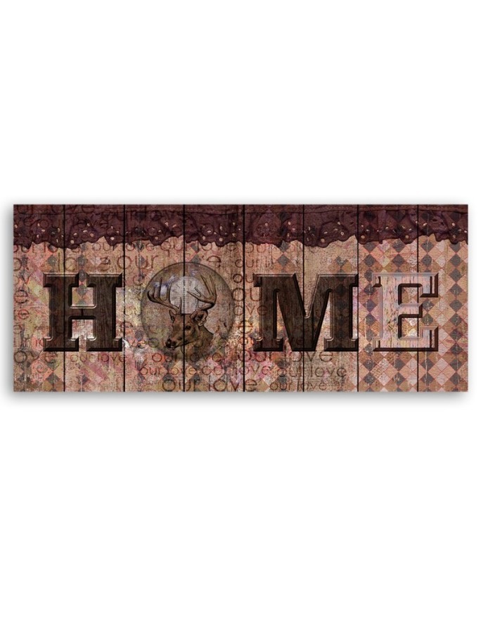 Obraz na płótnie canvas - Napis Home retro | Feeby.pl
