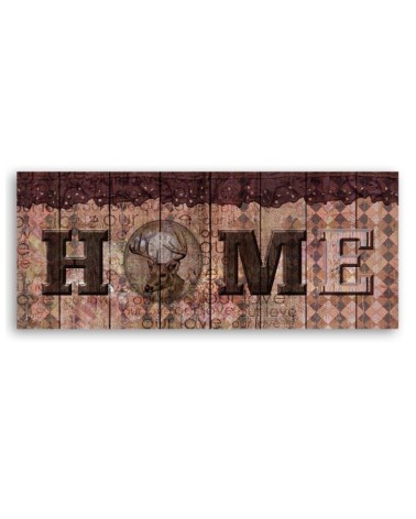 Leinwandbild - Retro Home-Schriftzug | Feeby