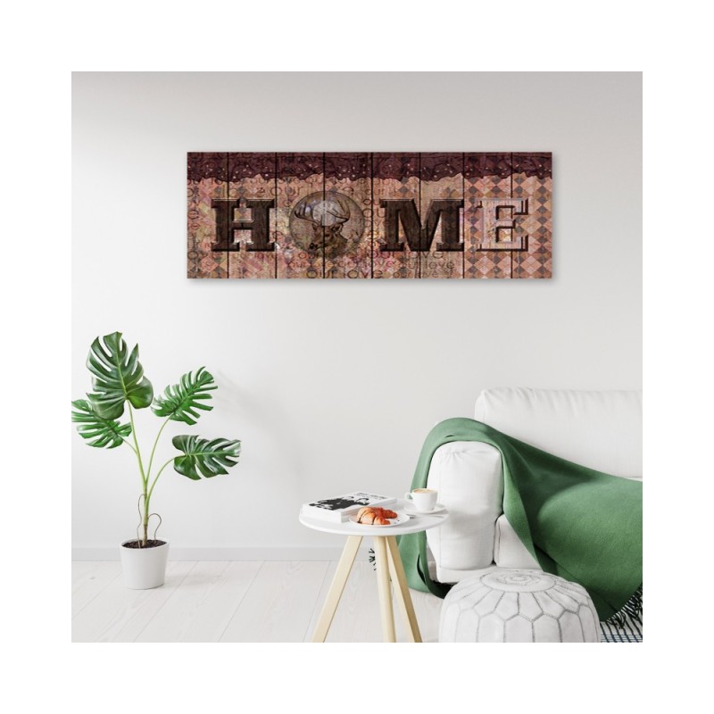 Leinwandbild - Retro Home-Schriftzug | Feeby