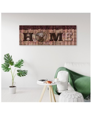 Leinwandbild - Retro Home-Schriftzug | Feeby