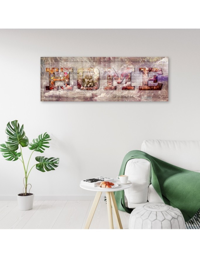 Obraz dekoracyjny na płótnie - Napis Home vintage | Feeby.pl
