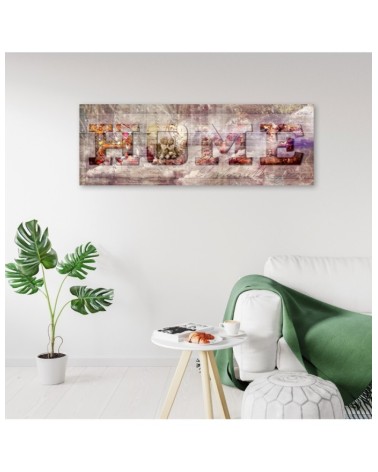 Leinwandbild - Home Vintage Inschrift | Feeby