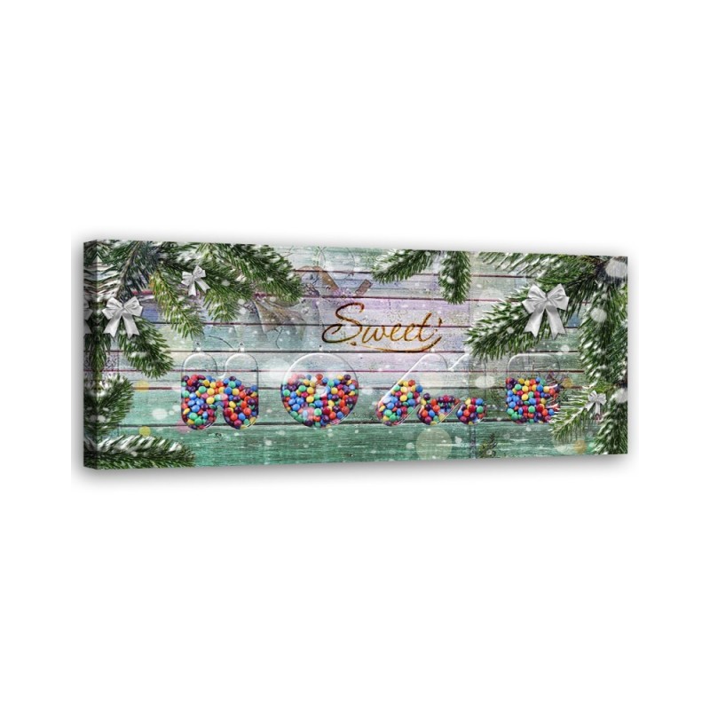 Modern canvas painting - Sweet Home inscription | FEEBY