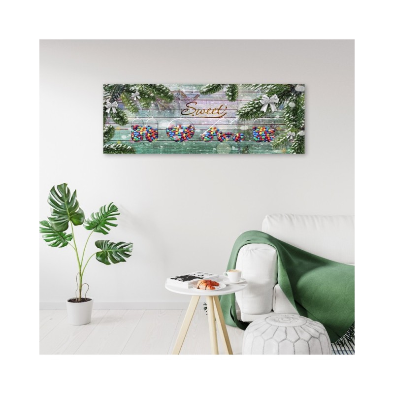 Bild auf Leinwand - Sweet Home Inschrift | Feeby