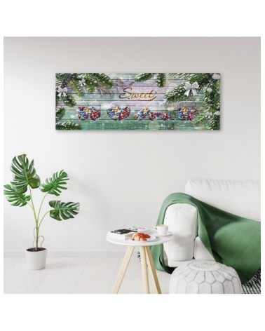 Bild auf Leinwand - Sweet Home Inschrift | Feeby