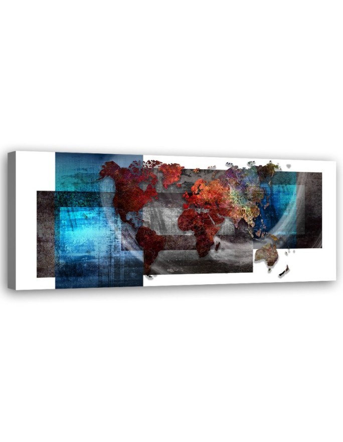 Leinwanddruck - Weltkarte Komposition | Feeby